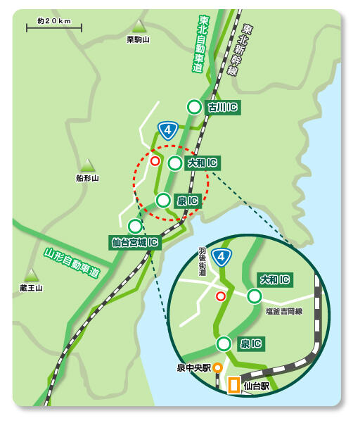 当院までの広域案内図